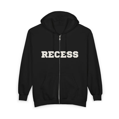 Recess Full Zip Hoodie — Skaters Never Die Graphic Print Back