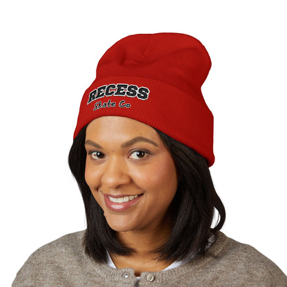 Recess Skate Co. Embroidered Cuffed Beanie — Skateboarder Winter Hat