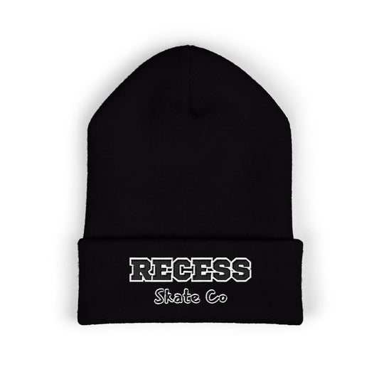 Recess Skate Co. Embroidered Cuffed Beanie — Skateboarder Winter Hat