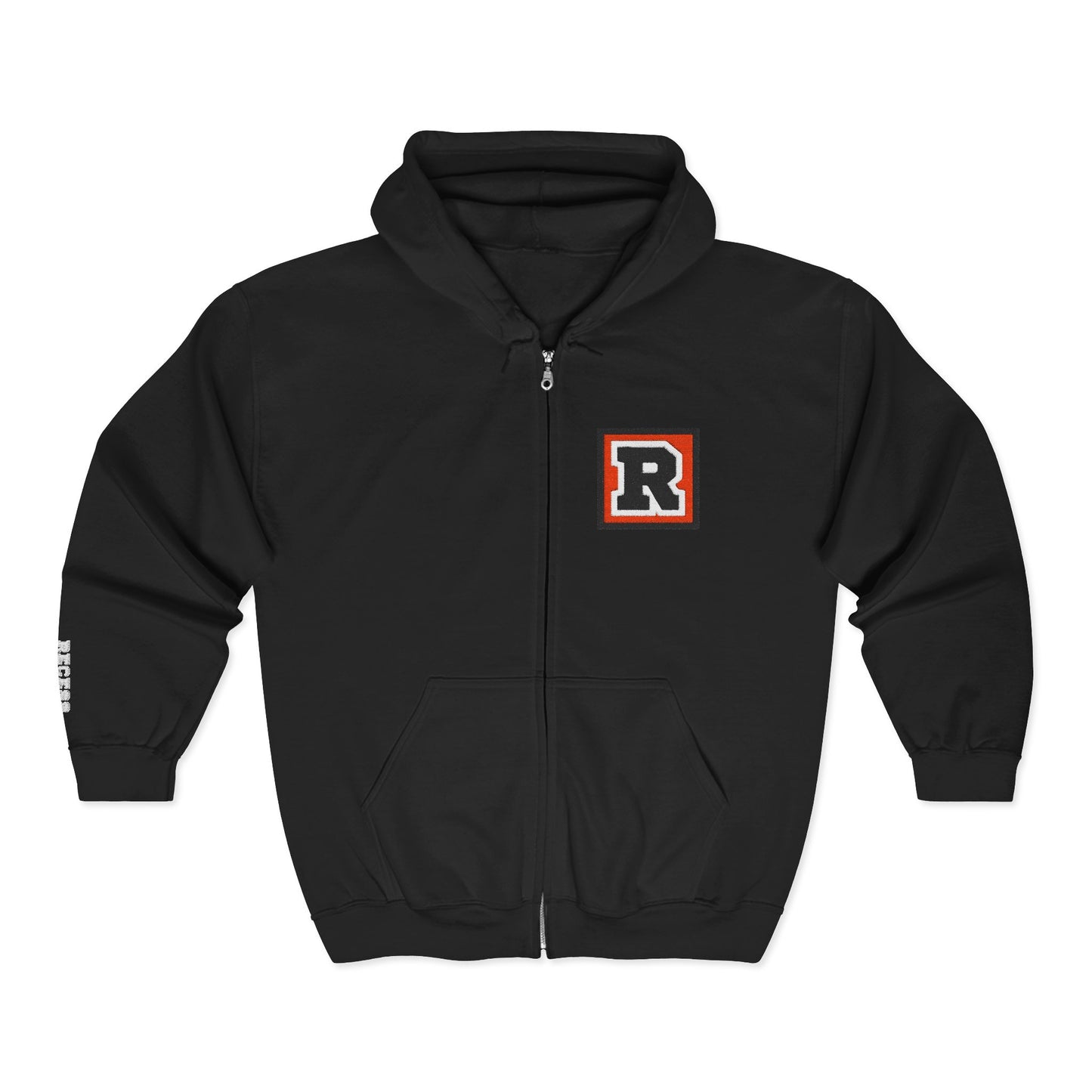 Recess Varsity 'R' Zip Hoodie — Letterman Style Full-Zip Sweatshirt