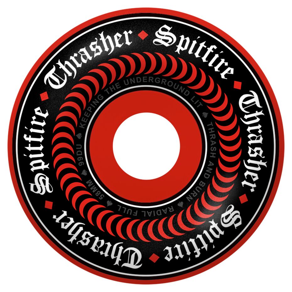 Spitfire x Thrasher F4 Oath Radial Full 58mm 99a Skateboard Wheels