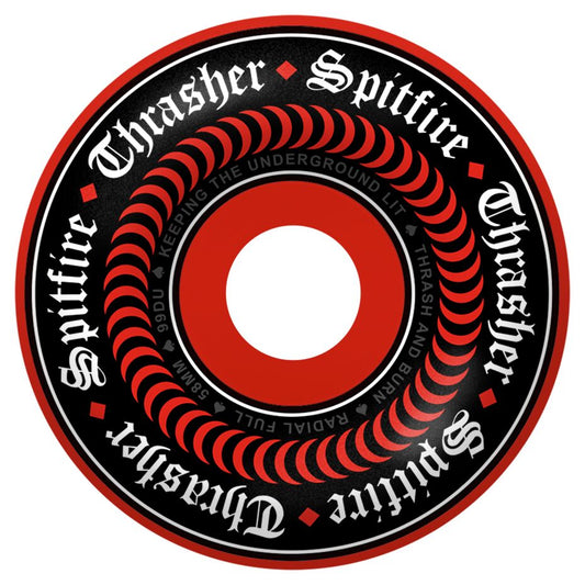 Spitfire x Thrasher F4 Oath Radial Full 58mm 99a Skateboard Wheels