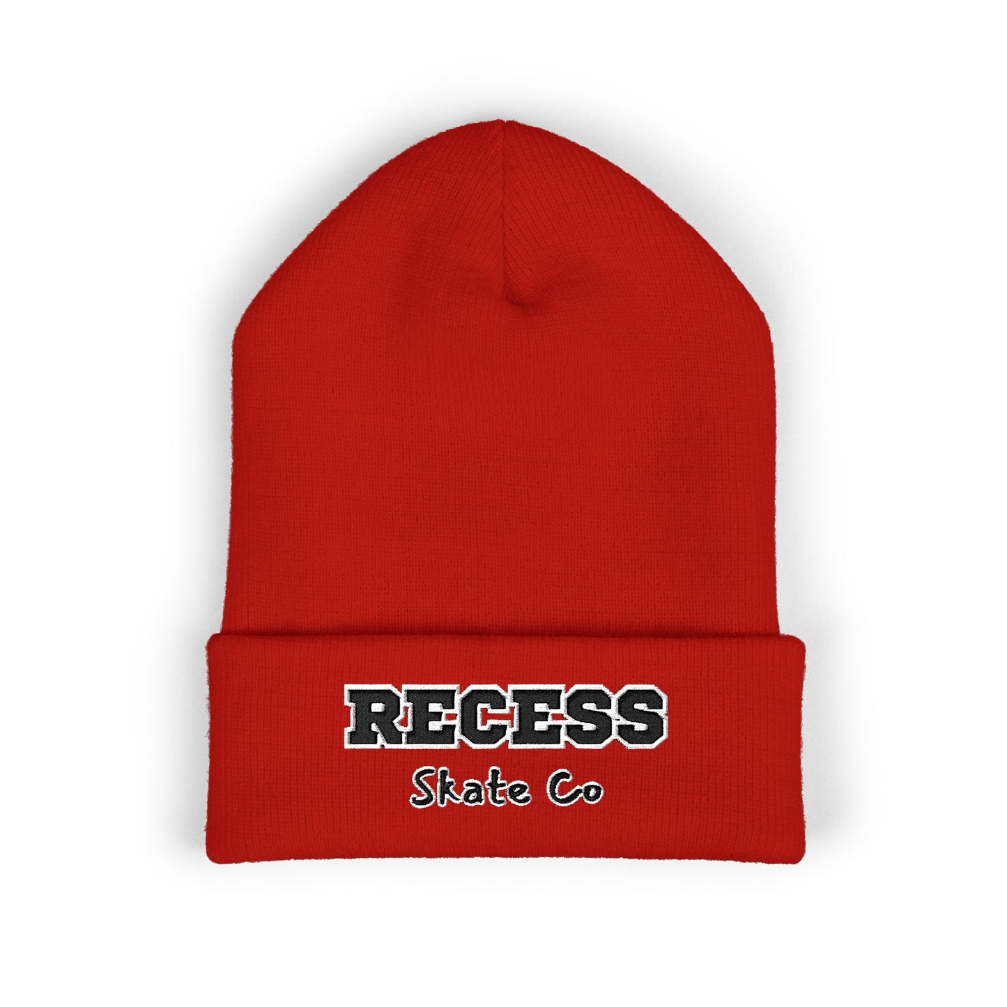 Recess Skate Co. Embroidered Cuffed Beanie — Skateboarder Winter Hat