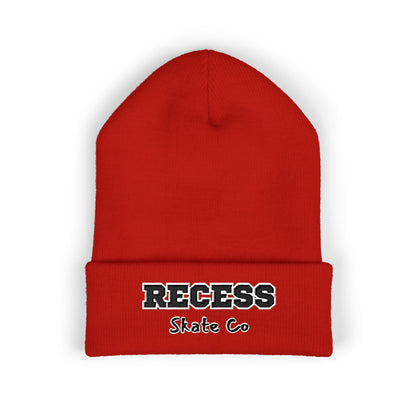 Recess Skate Co. Embroidered Cuffed Beanie — Skateboarder Winter Hat