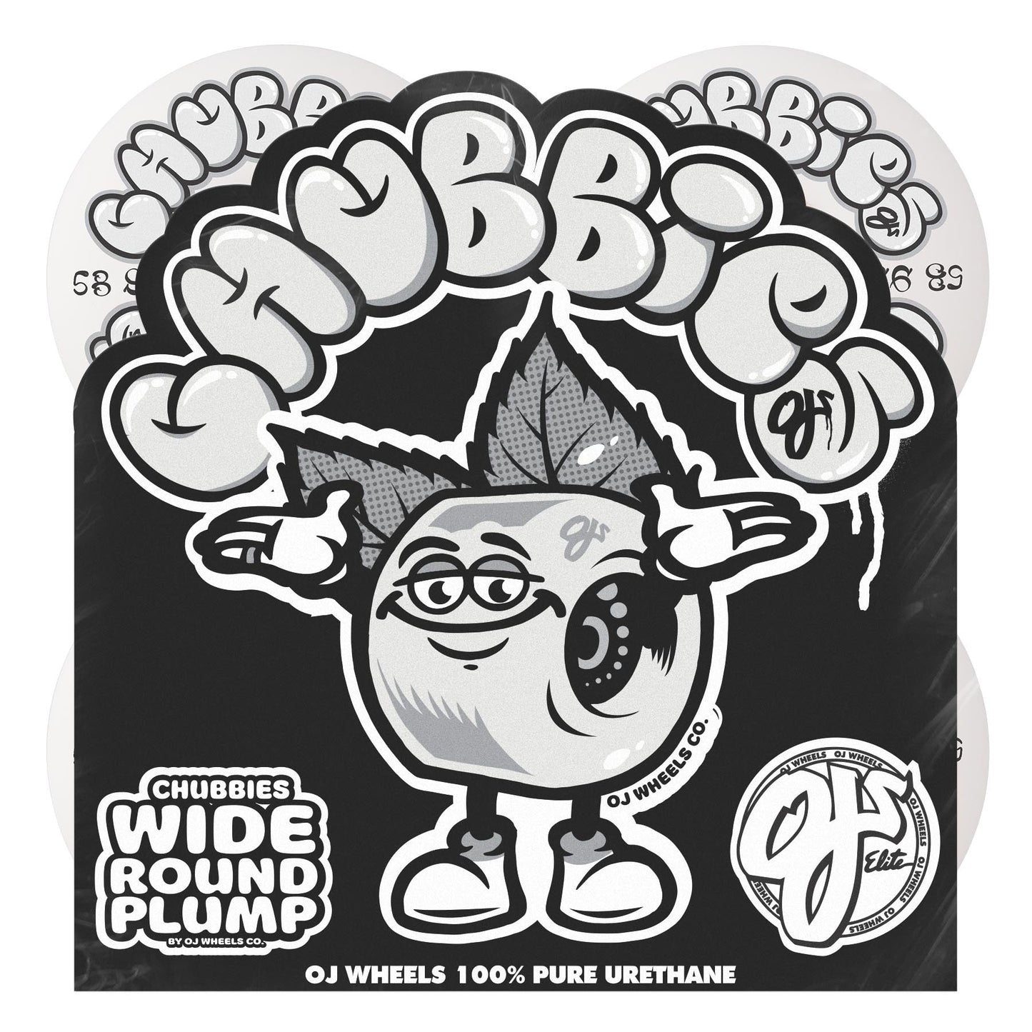 OJ Chubbies Throw Ups 58mm 99a Skateboard Wheels