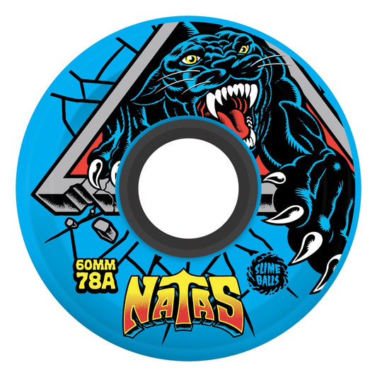 Slime Balls Natas Reissue OG Slime Blue 60mm 78a Skateboard Wheels