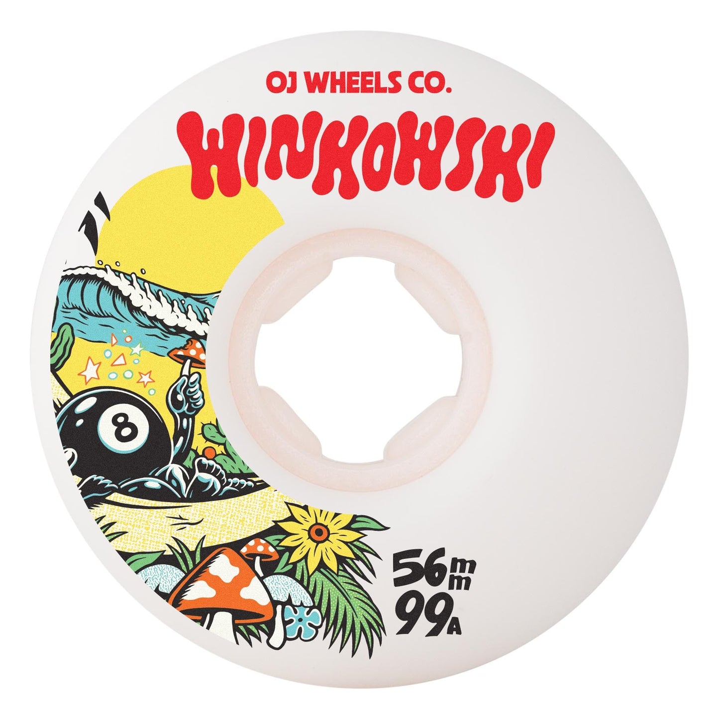 OJ Winkowski Mushroom Elite White Mini Combo 56mm 99a  Skateboard Wheels