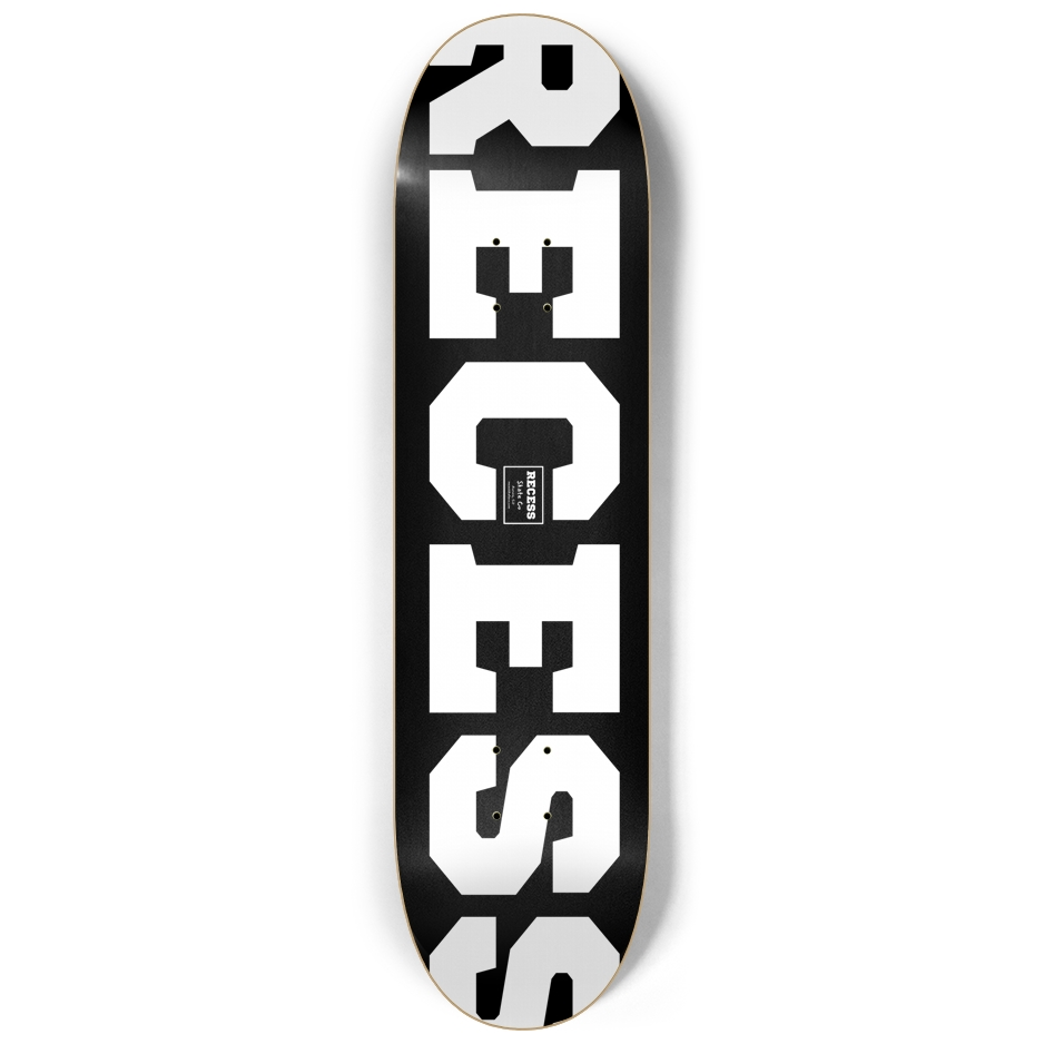 Recess Logo Deck Black 8.25